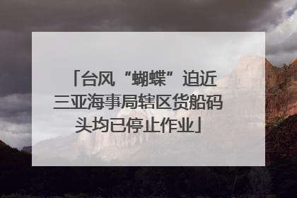台风“蝴蝶”迫近 三亚海事局辖区货船码头均已停止作业