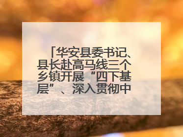 华安县委书记、县长赴高马线三个乡镇开展“四下基层”、深入贯彻中央八项规定精神学习教育工作调研