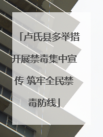 卢氏县多举措开展禁毒集中宣传 筑牢全民禁毒防线