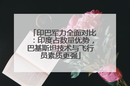 印巴军力全面对比：印度占数量优势，巴基斯坦技术与飞行员素质更强