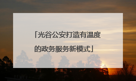 光谷公安打造有温度的政务服务新模式