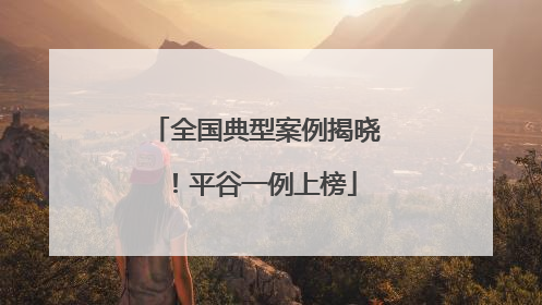 全国典型案例揭晓！平谷一例上榜