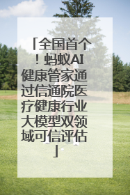 全国首个！蚂蚁AI健康管家通过信通院医疗健康行业大模型双领域可信评估