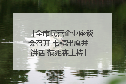 全市民营企业座谈会召开 韦韬出席并讲话 范兆森主持