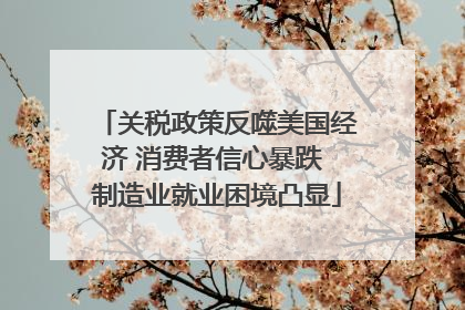 关税政策反噬美国经济 消费者信心暴跌 制造业就业困境凸显