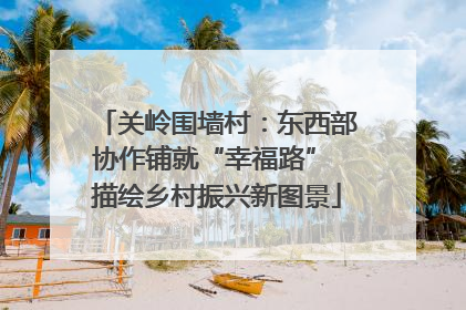 关岭围墙村：东西部协作铺就“幸福路” 描绘乡村振兴新图景