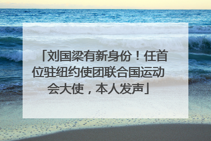刘国梁有新身份！任首位驻纽约使团联合国运动会大使，本人发声