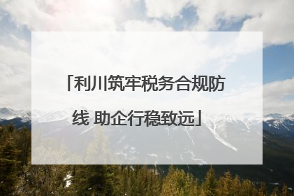利川筑牢税务合规防线 助企行稳致远