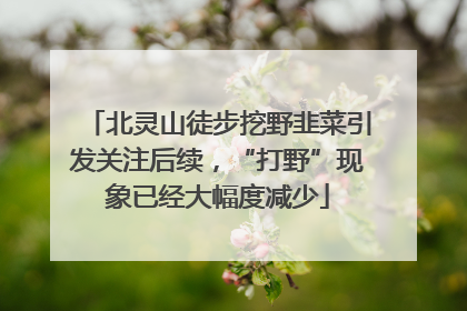 北灵山徒步挖野韭菜引发关注后续，“打野”现象已经大幅度减少