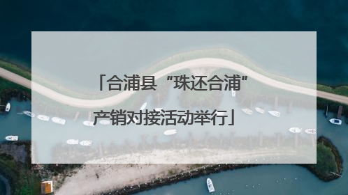 合浦县“珠还合浦”产销对接活动举行