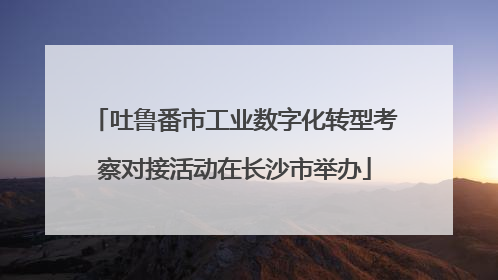 吐鲁番市工业数字化转型考察对接活动在长沙市举办