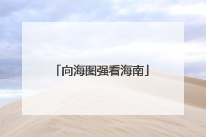 向海图强看海南
