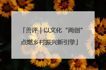 善评｜以文化“两创”点燃乡村振兴新引擎