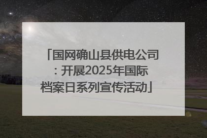 国网确山县供电公司：开展2025年国际档案日系列宣传活动