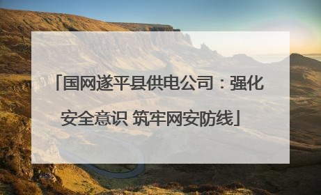 国网遂平县供电公司：强化安全意识 筑牢网安防线