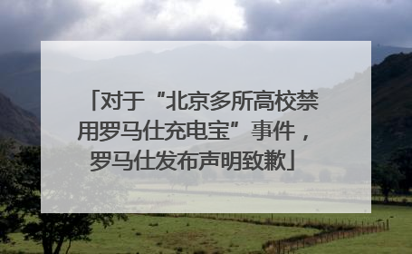对于“北京多所高校禁用罗马仕充电宝”事件，罗马仕发布声明致歉
