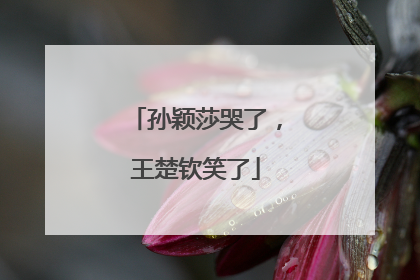 孙颖莎哭了，王楚钦笑了