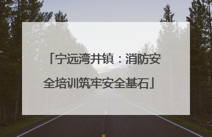 宁远湾井镇：消防安全培训筑牢安全基石