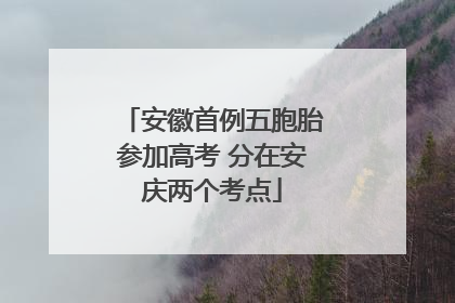 安徽首例五胞胎参加高考 分在安庆两个考点