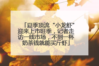 夏季顶流“小龙虾”迎来上市旺季，记者走访一线市场，不到一杯奶茶钱就能买斤虾