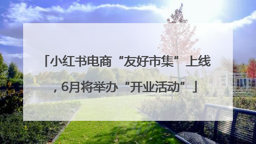 小红书电商“友好市集”上线，6月将举办“开业活动”