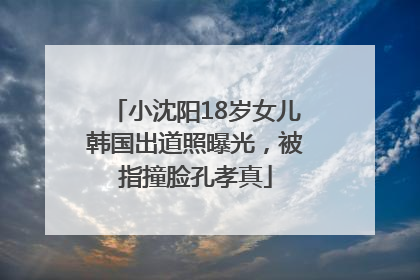 小沈阳18岁女儿韩国出道照曝光，被指撞脸孔孝真