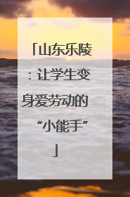 山东乐陵：让学生变身爱劳动的“小能手”
