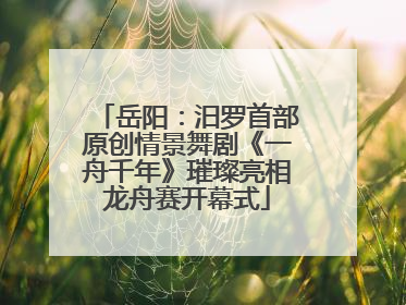 岳阳：汨罗首部原创情景舞剧《一舟千年》璀璨亮相龙舟赛开幕式