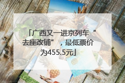 广西又一进京列车“去座改铺”，最低票价为455.5元