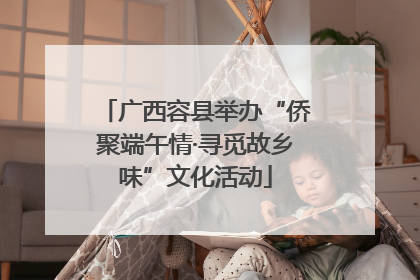 广西容县举办“侨聚端午情·寻觅故乡味”文化活动