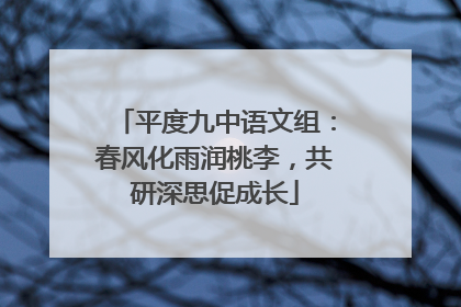 平度九中语文组：春风化雨润桃李，共研深思促成长
