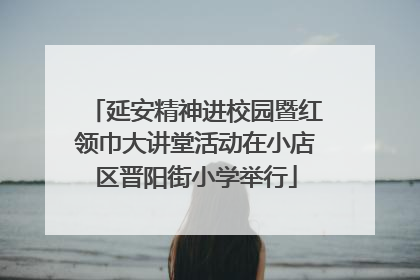 延安精神进校园暨红领巾大讲堂活动在小店区晋阳街小学举行