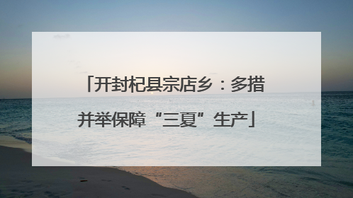 开封杞县宗店乡：多措并举保障“三夏”生产