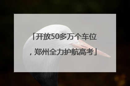 开放50多万个车位，郑州全力护航高考