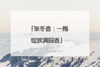 张冬香：一梅绽放满园香