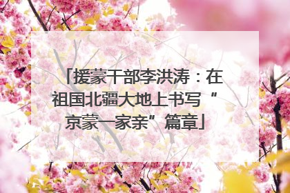 援蒙干部李洪涛：在祖国北疆大地上书写“京蒙一家亲”篇章