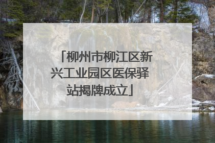 柳州市柳江区新兴工业园区医保驿站揭牌成立