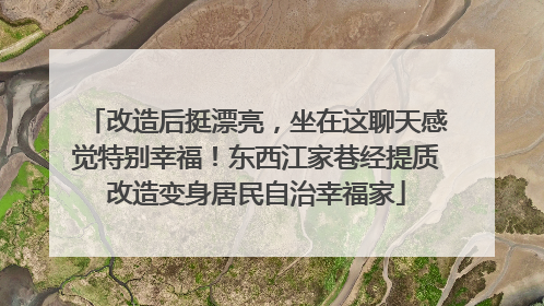 改造后挺漂亮，坐在这聊天感觉特别幸福！东西江家巷经提质改造变身居民自治幸福家