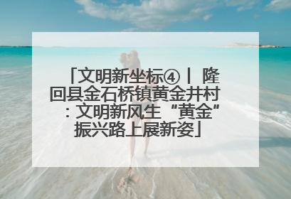 文明新坐标④丨 隆回县金石桥镇黄金井村：文明新风生“黄金” 振兴路上展新姿