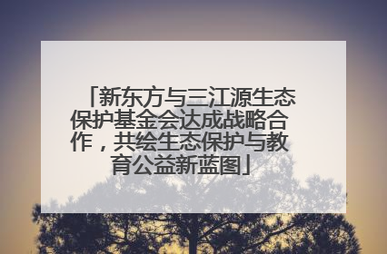 新东方与三江源生态保护基金会达成战略合作，共绘生态保护与教育公益新蓝图
