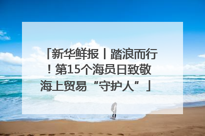 新华鲜报丨踏浪而行！第15个海员日致敬海上贸易“守护人”
