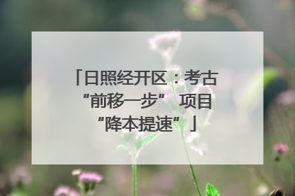 日照经开区：考古“前移一步” 项目“降本提速”