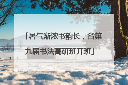 暑气渐浓书韵长，省第九届书法高研班开班