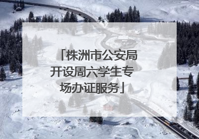 株洲市公安局开设周六学生专场办证服务