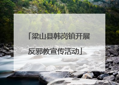 梁山县韩岗镇开展反邪教宣传活动