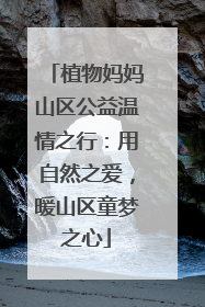 植物妈妈山区公益温情之行：用自然之爱，暖山区童梦之心