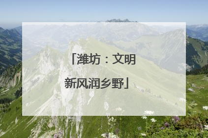 潍坊：文明新风润乡野