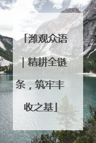 潍观众语｜精耕全链条，筑牢丰收之基