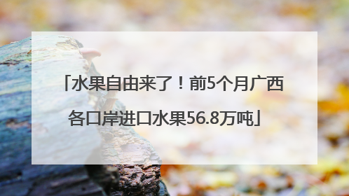水果自由来了！前5个月广西各口岸进口水果56.8万吨