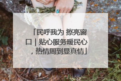 民呼我为 擦亮窗口｜贴心服务暖民心，热情周到显真情